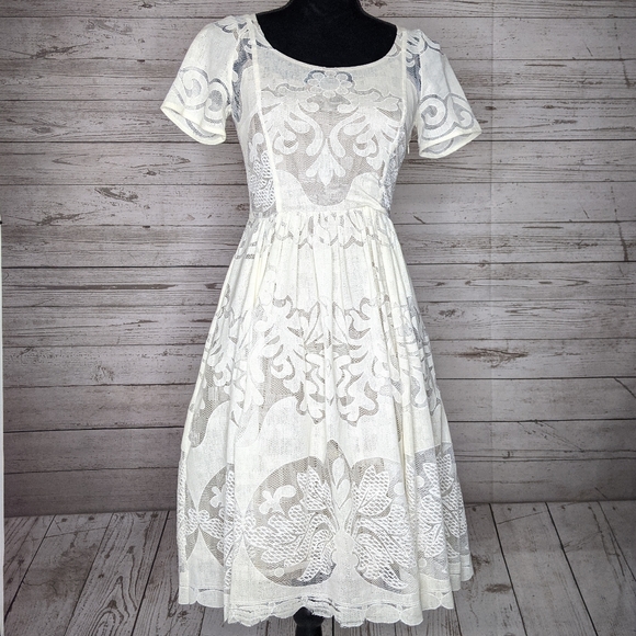 plenty by tracy reese • stella ivory lace dress - Picture 2 of 11